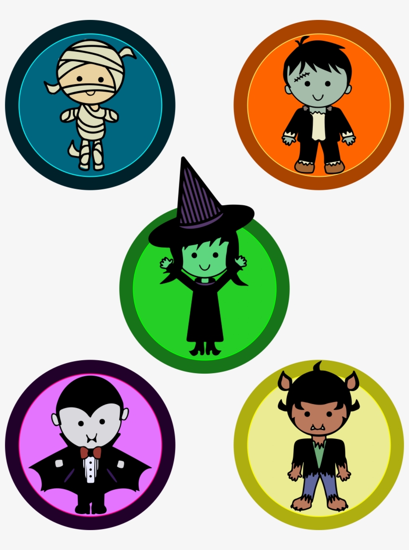 Cute Halloween Vector Free Transparent - Cute Halloween Monster, transparent png download