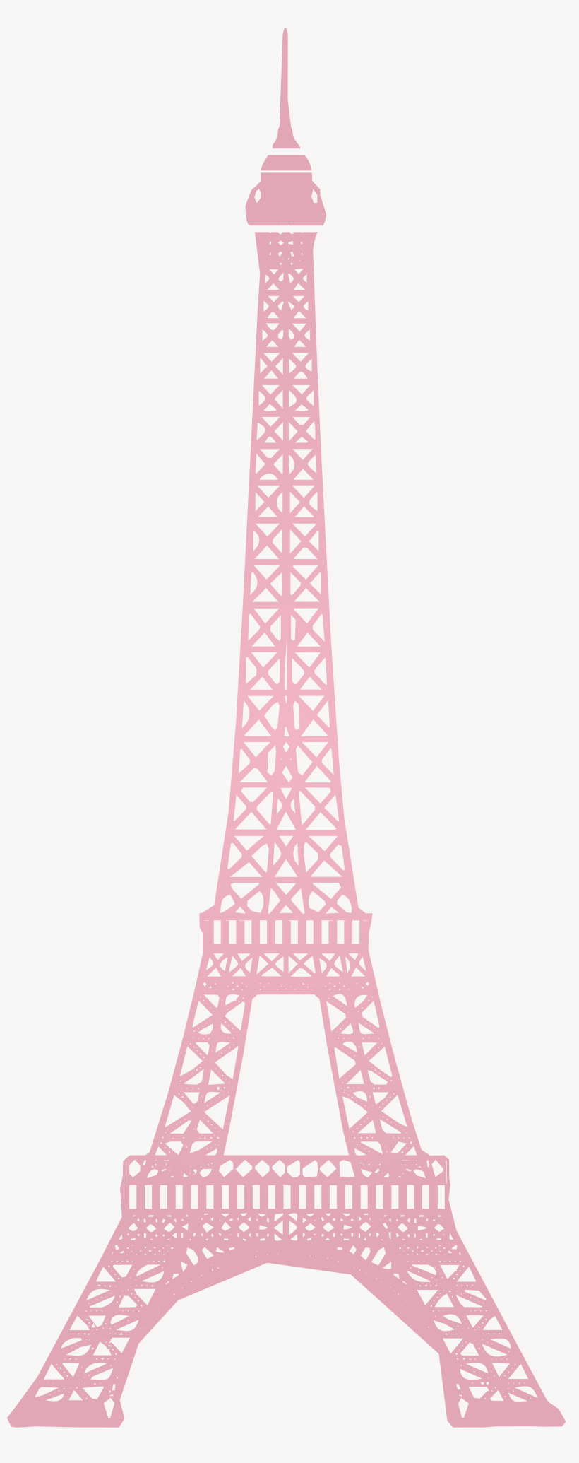 Silhouette Transprent Free Download - Pink Eiffel Tower Transparent, transparent png download