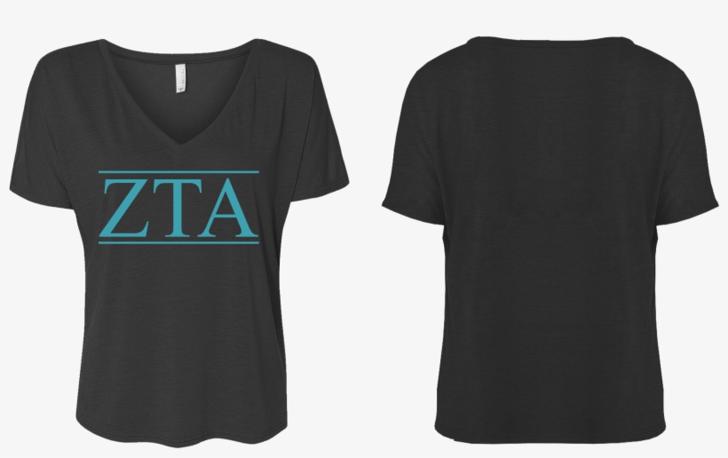 Zta Letters Flowy Style - Active Shirt, transparent png download