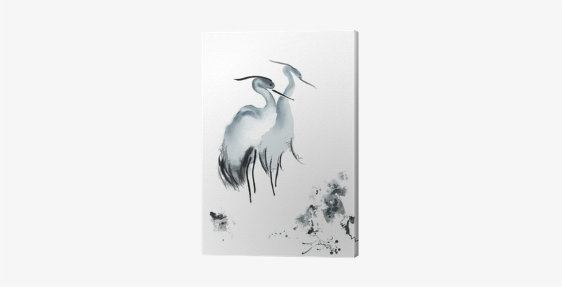 Elegant Birds Framed Painting Print Size: 61 X 91cm, transparent png download