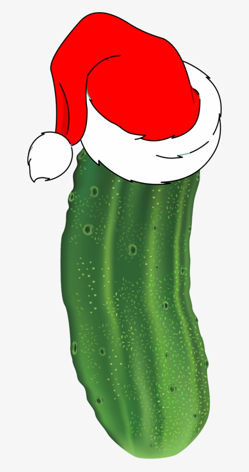 Christmas Pickle Clipart Banner Freeuse Download - Christmas Pickle With Hat, transparent png download