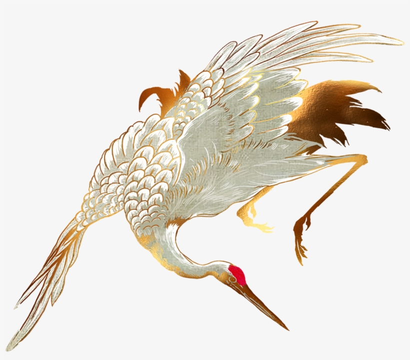 White Crane Decoration Vector - 仙鹤 Png, transparent png download