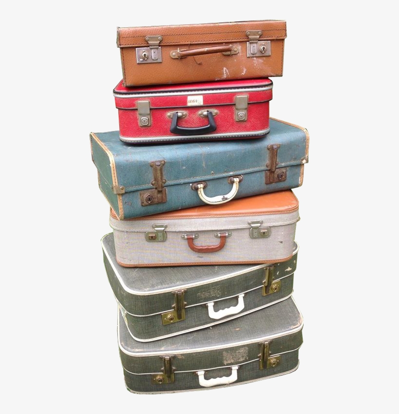 Vintage Suitcases Transparent Background - Suitcase, transparent png download
