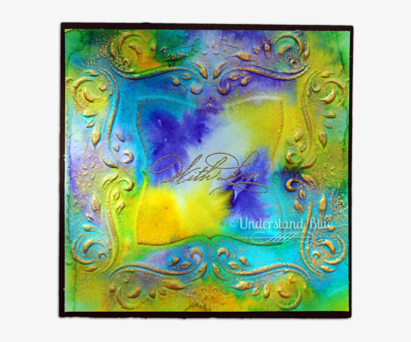 I Love The Look Of The Gold Against That Vivid Background - Modern Art, transparent png download