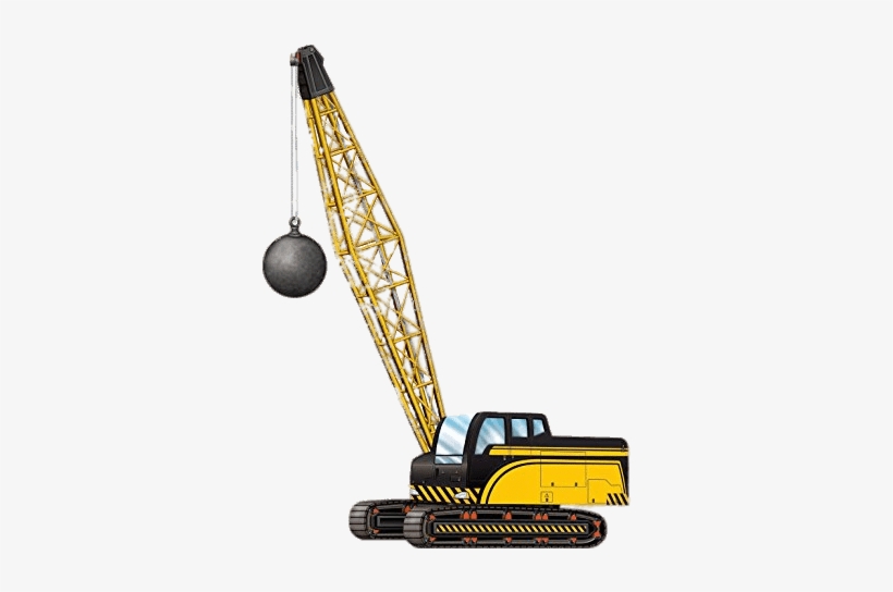 Crane With Wrecking Ball Png - Wrecking Ball Crane Gif, transparent png download