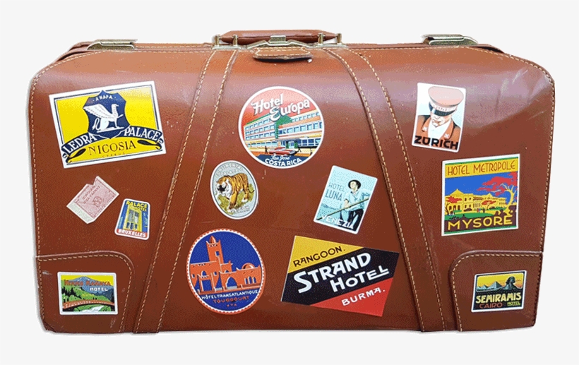 Graphic Royalty Free Stock Luggage Clipart Vintage - Suitcase, transparent png download