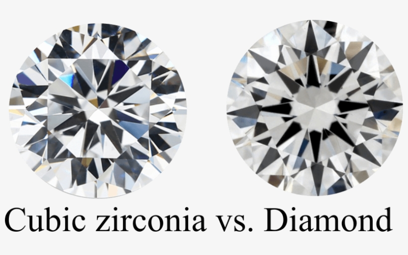 Cubic Zirconia Vs Diamond Side By Side - Cubic Zirconia Stone White, transparent png download