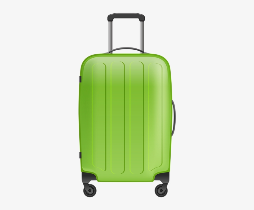 Png Black And White Library Luggage Clipart Trave - Green Suitcase Png, transparent png download