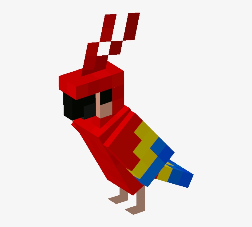 Scarlet Macaw Minecraft Minecraft Red Parrot PNG Image Transparent 