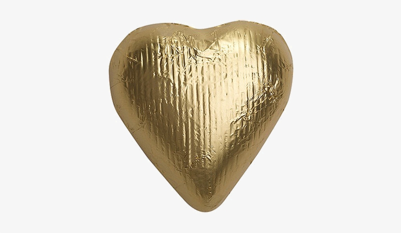 Gold Foiled Solid Milk Chocolate Hearts Bulk Bags For - Just Candy Gold Solid Milk Chocolate Foiled Hearts, transparent png download