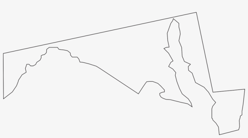 States And Country Stencils - Maryland State Outline Png, transparent png download