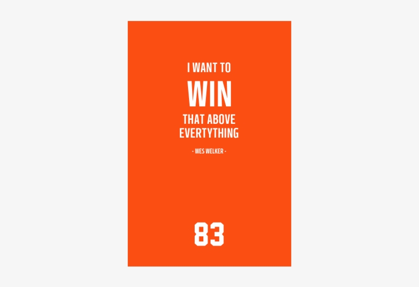 Wes Welker Denver Broncos Inspirational Win Quote Poster-downloadable - Wes Welker, transparent png download