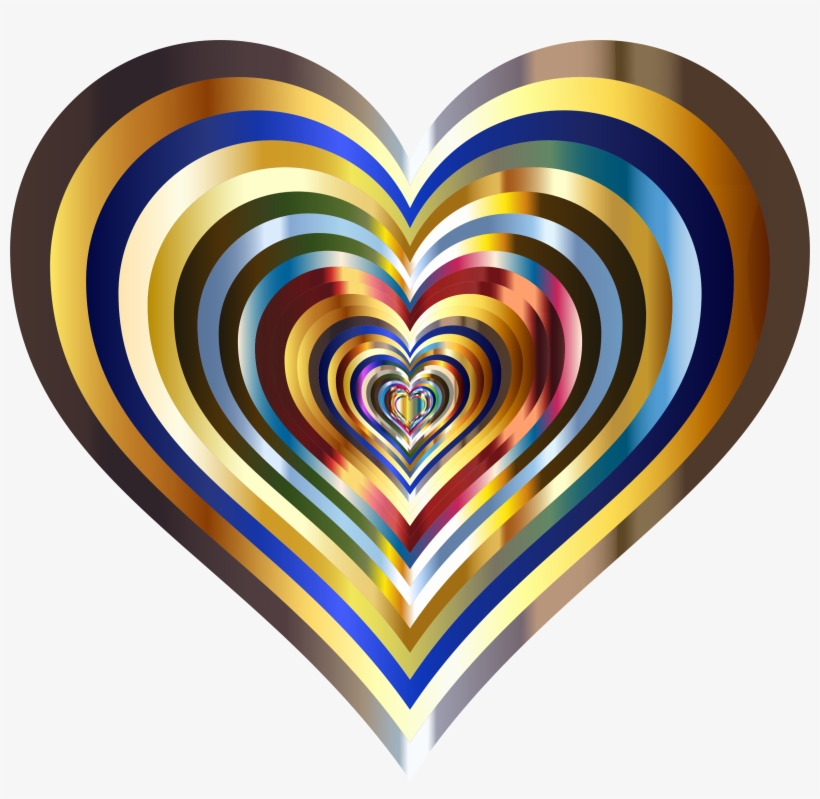 Big Image - Heart Clipart Metallic, transparent png download