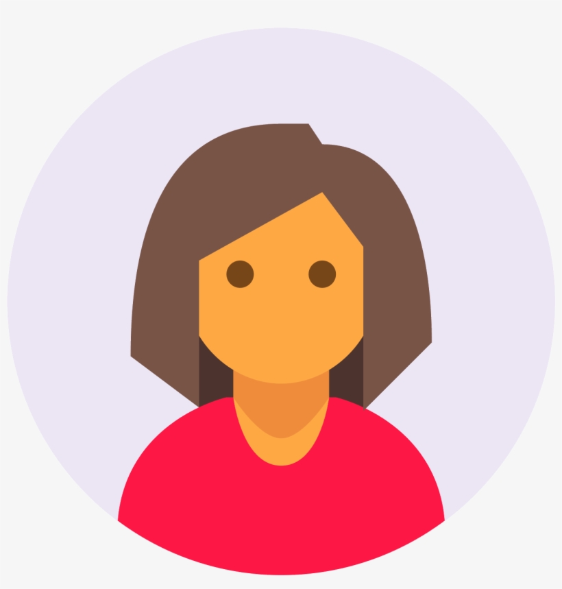 Circled User Female Skin Type 4 Icon - Profile Icon, transparent png download