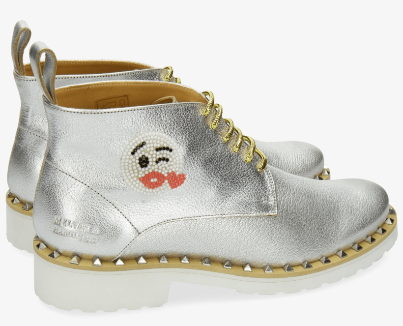 Ankle Boots Bonny 9 Cherso White Silver Emoji Kiss, transparent png download
