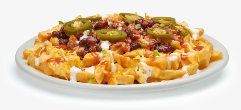 Patatas Fritas Con Mix De Queso, Chili Con Carne, Salsa, transparent png download