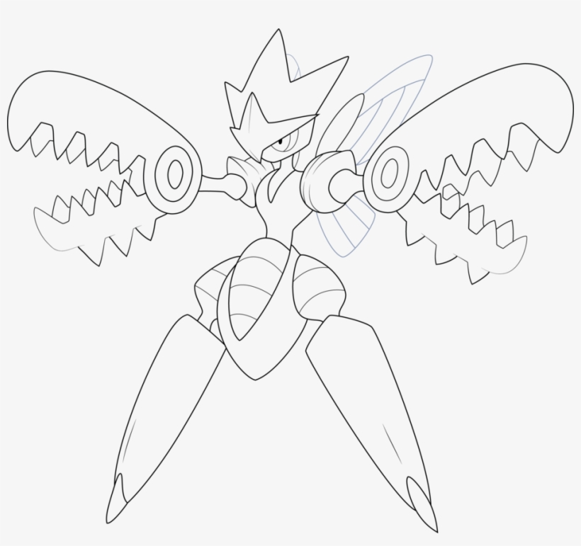 Mega Scizor Line Art Alcadeas Raikou Pokemon Free Printable, transparent png download