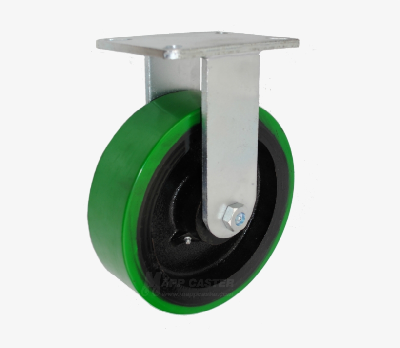 10" X 3" Ex Polyurethane On Iron Wheel Rigid Caster, transparent png download