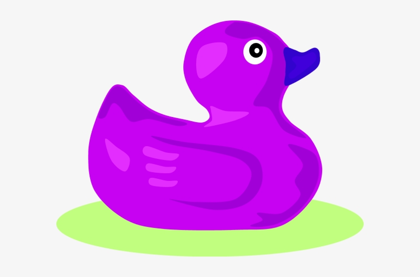 Rubber Duck In Water - Purple Duck Clipart, transparent png download