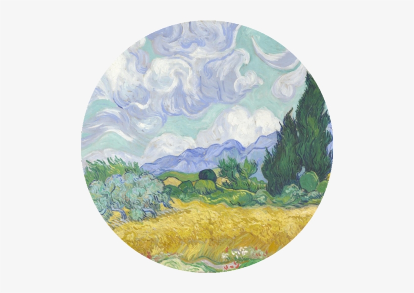 “details Of Van Gogh's “a Wheatfield With Cypresses”, - Wheatfield, With Cypresses, transparent png download