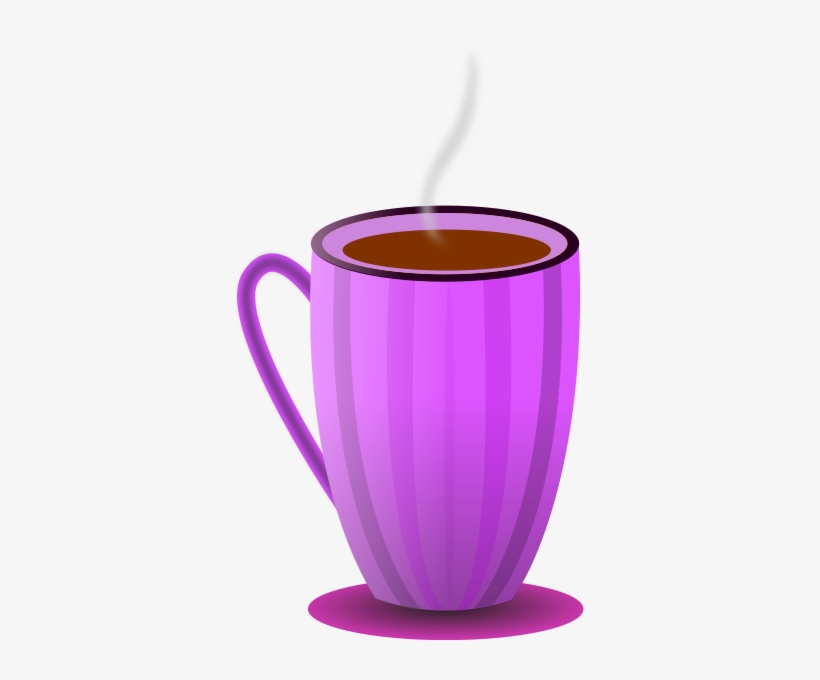 Coffee Grounds ** You Can Find Out More Details At - Purple Tea Mug Clip Art, transparent png download