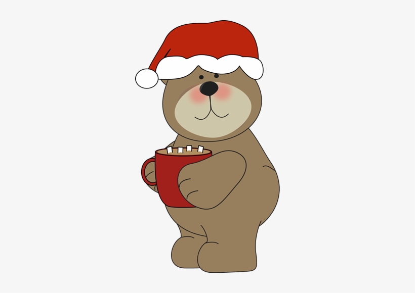 Hot Chocolate Clipart Drink - Christmas Bear Clip Art, transparent png download