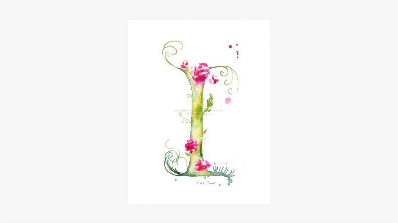 Letter I Designs Flowers, transparent png download