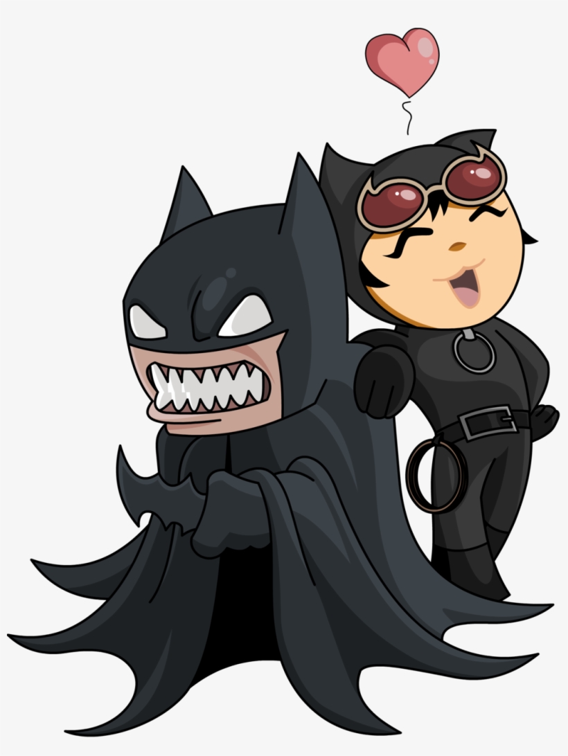 Catwoman Clipart Cartoon - Catwoman And Batman Anime, transparent png download