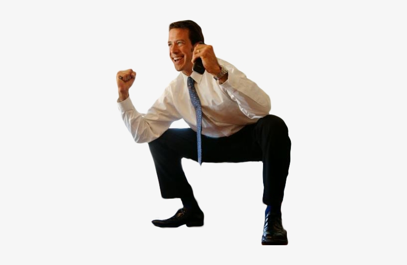 Celebrating Guy Doing A Crab Man Walk [354 × 455] - Guy Celebrating, transparent png download