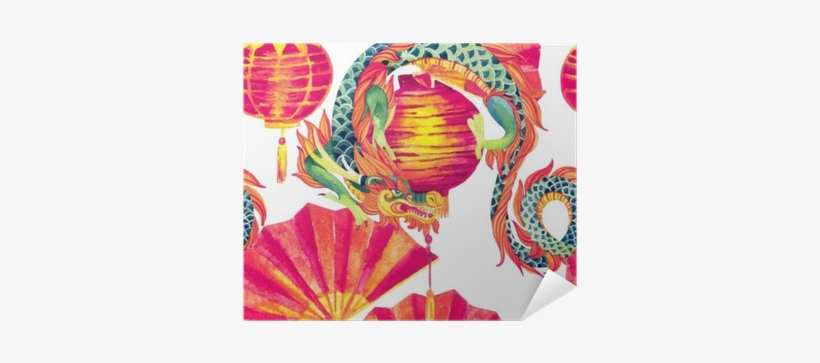 Chinese Dragon Watercolor Seamless Pattern - Arte Da Guerra - O Tratado Militar Mais Antigo Do Mundo, transparent png download