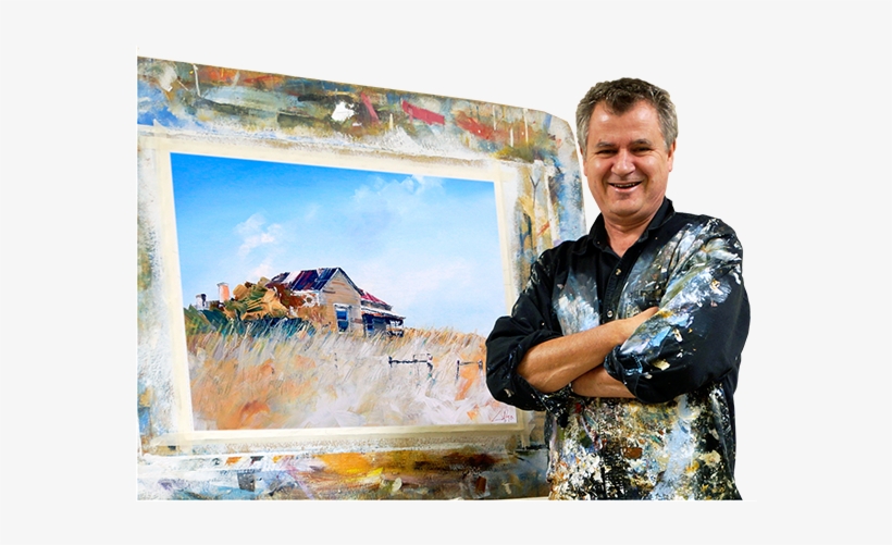 Craig Penny With His Art Work - Painter Artist With There, transparent png download