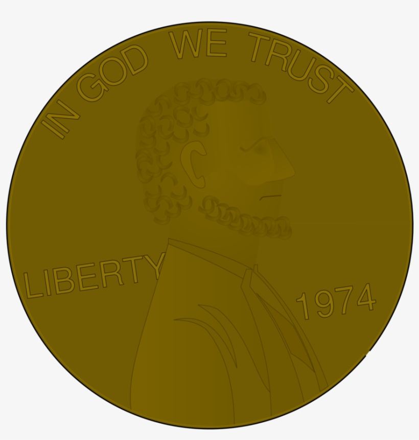 Free Vector Penny Front Clip Art - Coin, transparent png download