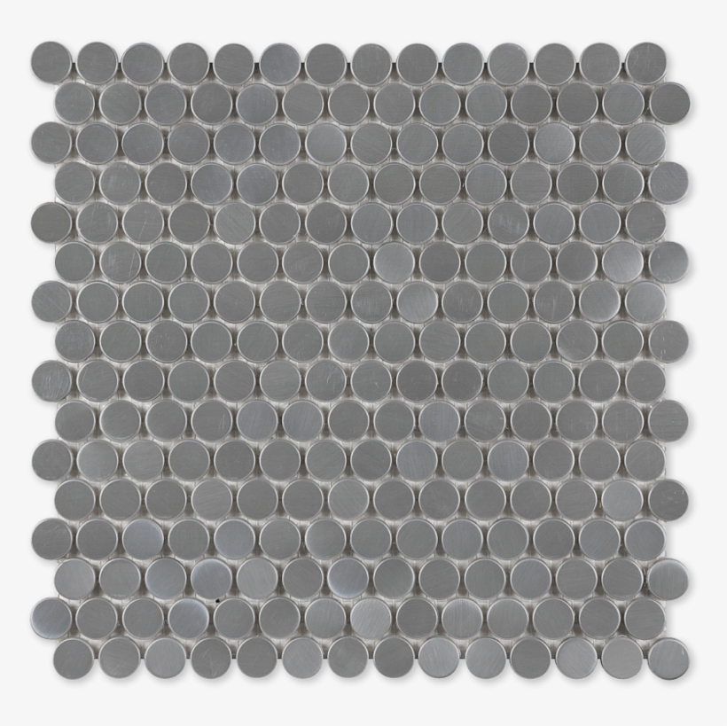 Stainless Steel-penny - Chesapeake Flooring Steel Mosaics Penny Round Tile, transparent png download