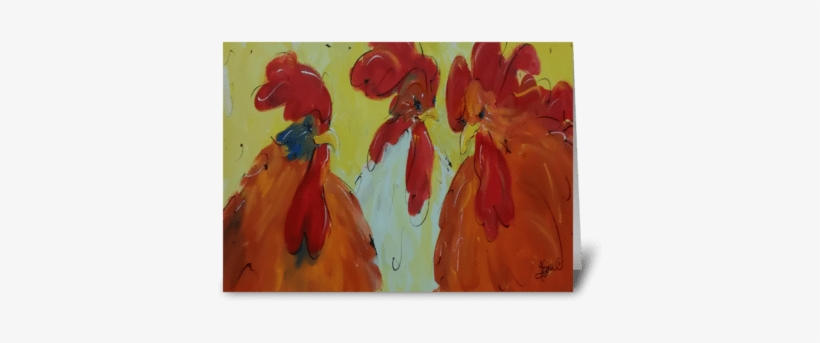 Hen Party Greeting Card - Rooster, transparent png download
