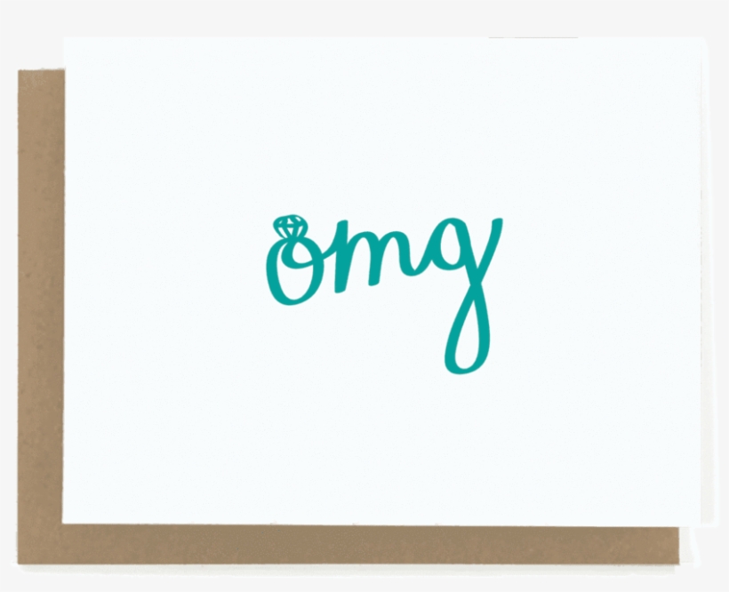 Omg Engagement Card - Latte, transparent png download