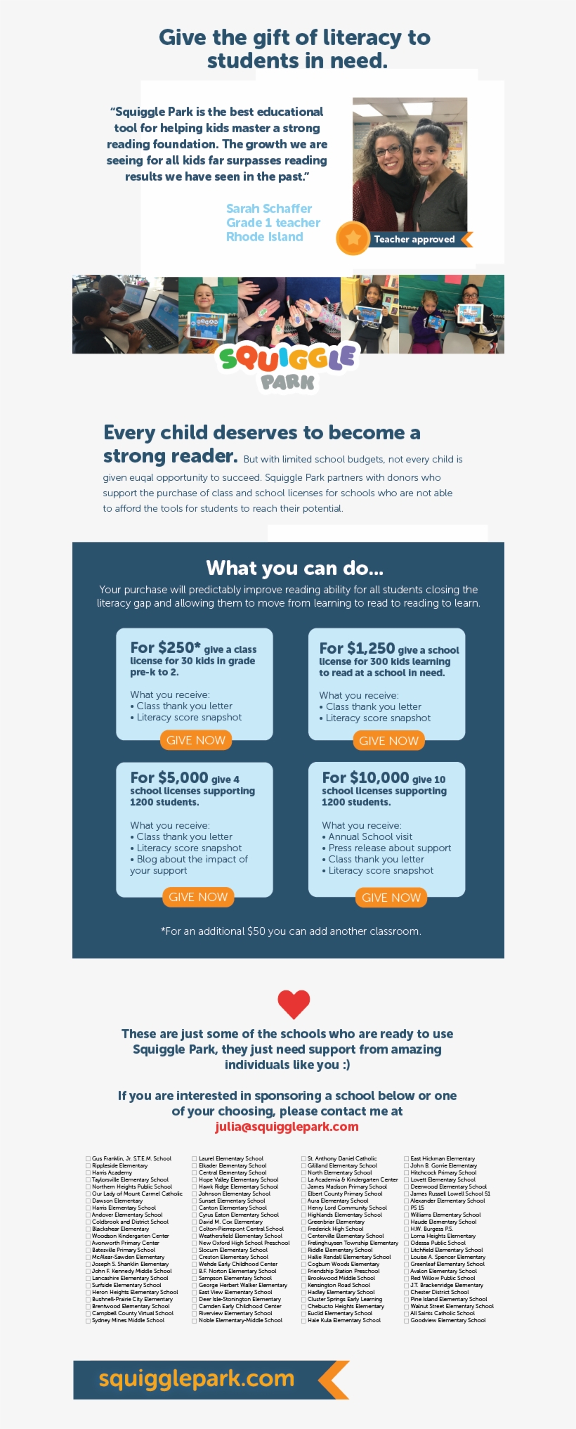 Squiggle Park Gives The Gift Of Literacy - Website, transparent png download