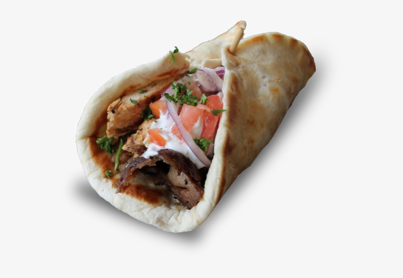 Traditional Gyro, Ycg, Tomatoes, Onions And Fries - Wrap, transparent png download