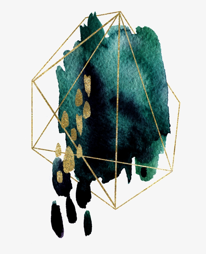 Line Connection Creative Watercolor Decoration Vector - Watercolor Painting, transparent png download