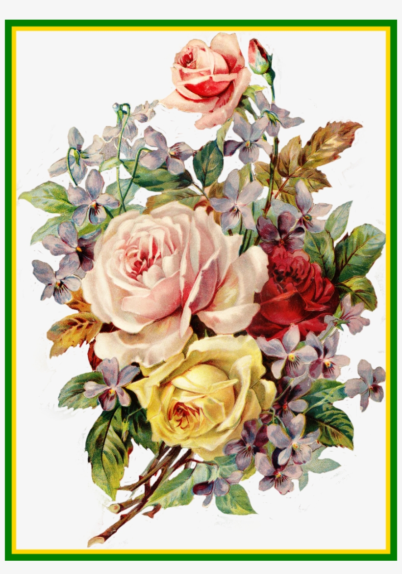 Marvelous Bouquet Of White And Pink Peony - Vintage Flower Bouquet Png, transparent png download