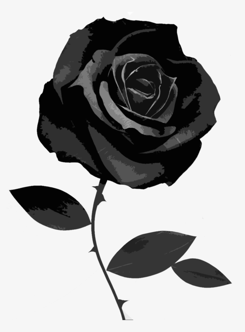 Flower Png Black And White - Rose Png Black And White, transparent png download