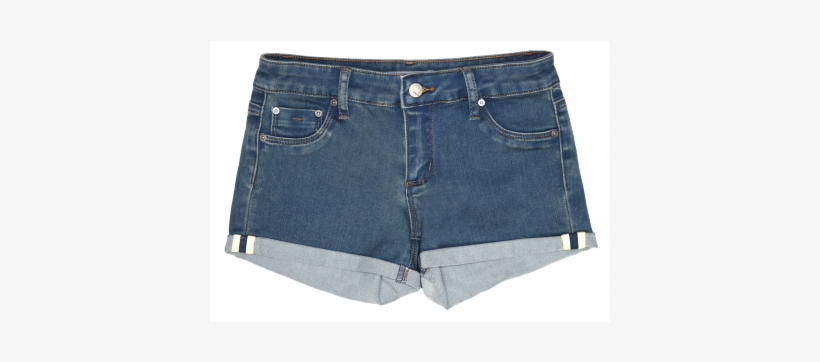 Tractr Girl 5 Pocket Basic Mini Roll Hem Shorts - Pocket, transparent png download