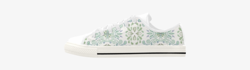 Blue And Green Watercolor Pattern Aquila Microfiber - Shoe, transparent png download