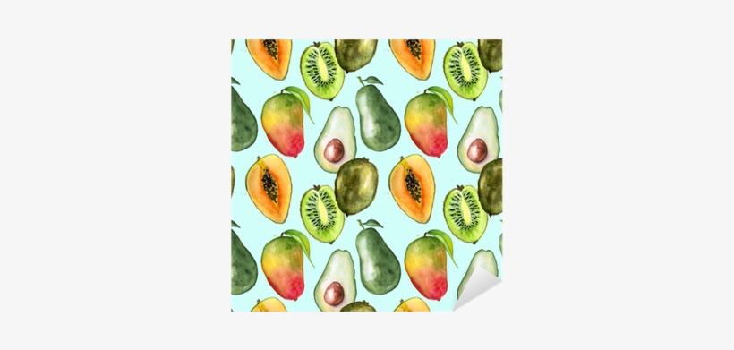 Seamless Pattern With Tropical Exotic Fruits - Fruit, transparent png download