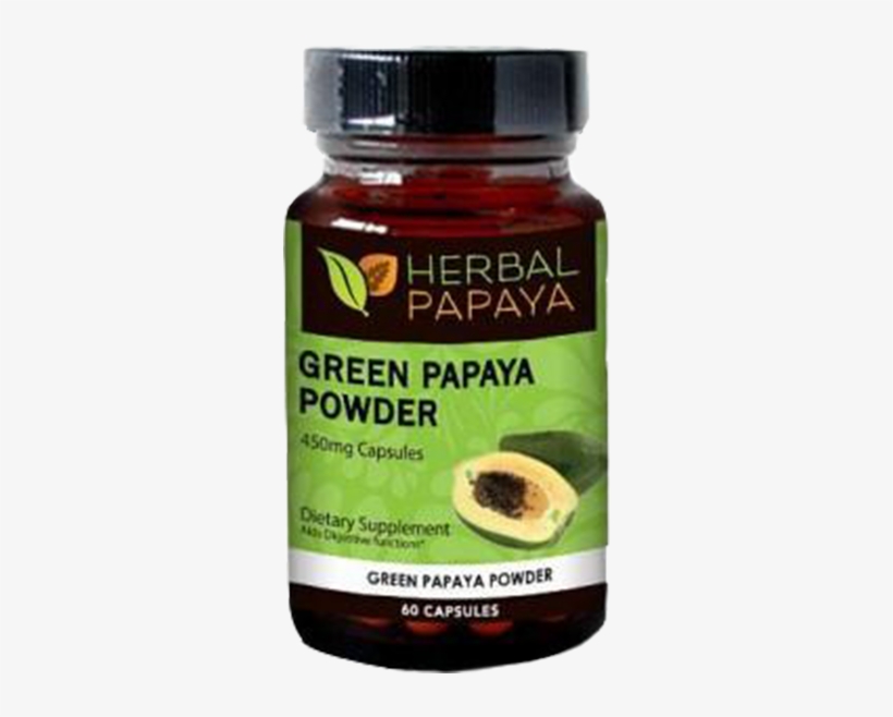 Green Papaya Powder Capsules Non Gmo 600mg, 60 Veggie - Papaya Leaf Extract, transparent png download