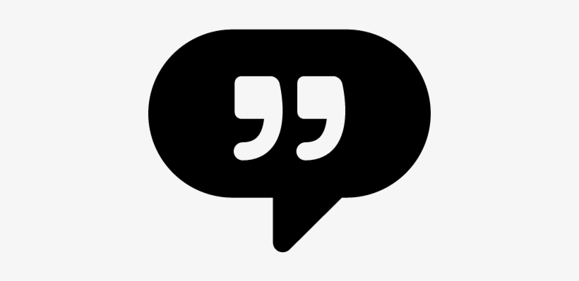 Speech Bubble With Quotation Marks Vector - Speech Bubble Quotation Marks, transparent png download