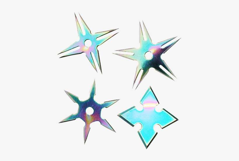 2 1/2" Assorted Throwing Stars Set Of 4 PNG Image Transparent PNG