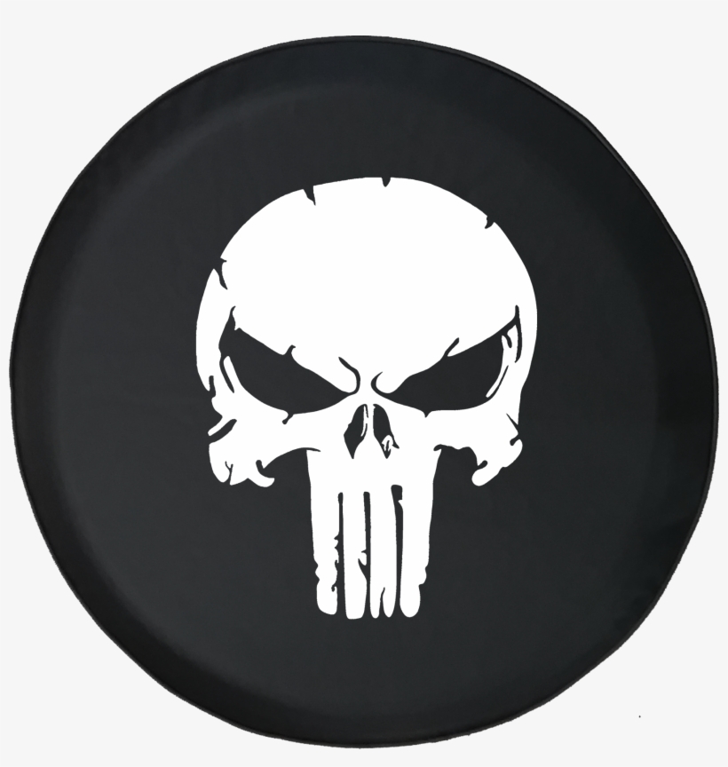 Cracked Punisher Skull With Angry Eyes Offroad Jeep, transparent png download