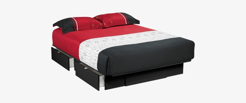 Image For Platform Bed With Storage Drawers, transparent png download