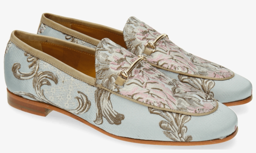 Loafers Scarlett 1 Textile Victoria Rose Trim Gold, transparent png download