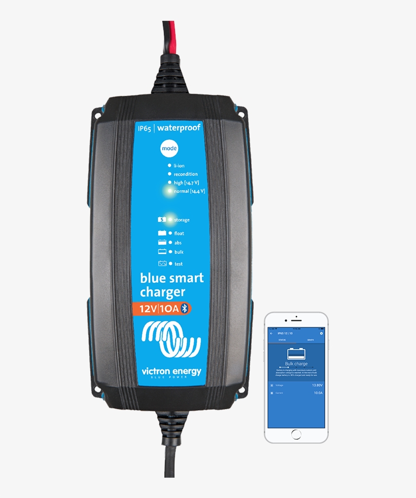 The Blue Smart Ip65 Charger Is The Professional Battery, transparent png download